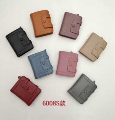 Japan and South Korea simple length two fold function two fold wallet zipper zero wallet 6008