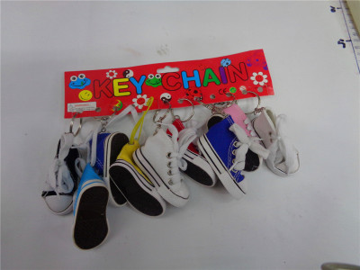 Yiwu children's cloth products toys key chain gifts mini canvas shoes stall manufacturers direct