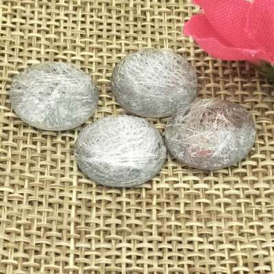 New core resin circle silk amber silver silk DIY accessories manufacturers direct
