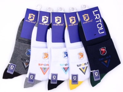 Autumn winter birth male sports socks old man's head thick socks 8112