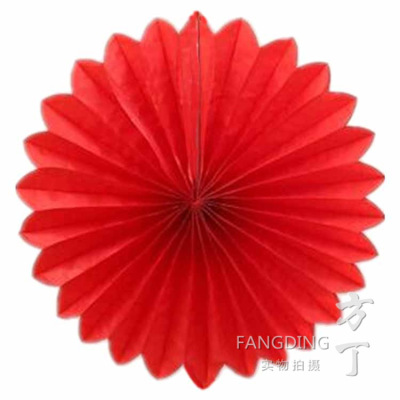 -made paper flower fan decoration party wedding ring