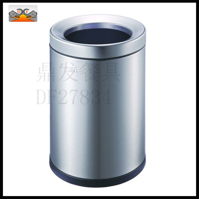 DF27834 ding fa stainless steel kitchen supplies tableware circular room round barrel trash can