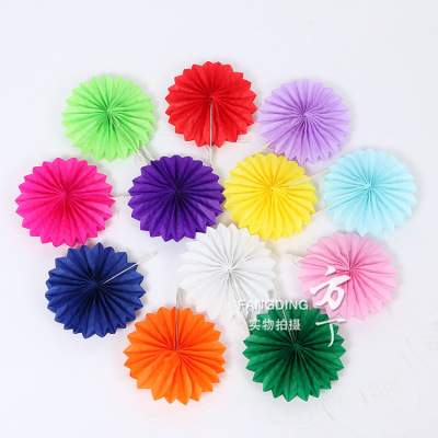 The Popsicle paper flower fan new style wedding party set up props paper flower ball style wedding room window decoration flower ball