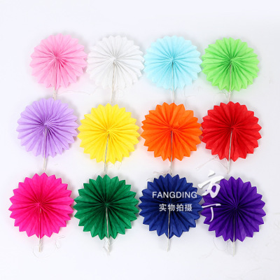 New wedding party set up up props paper ball color paper room window decoration paper fan