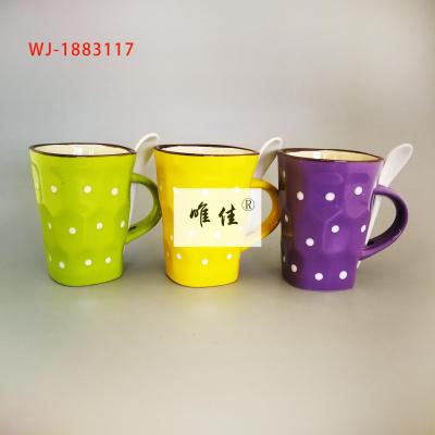 WEIJIA Gift box ceramic cup with spoon set coffee cup