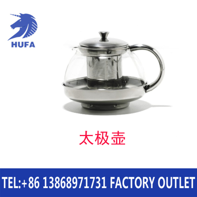 Teapot Stainless Steel Glass Teapot with Strainer Teapot Kettle Teapot Heat-Resistant
