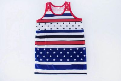 Printed, flag vests are hot to sell