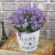 Japan and South Korea simulated flower iron bucket set decoration fake flower pot table home decoration