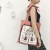 Girl embroidery single shoulder canvas bag Japanese department red lattice DIY shoulder belt bow cross bag lady