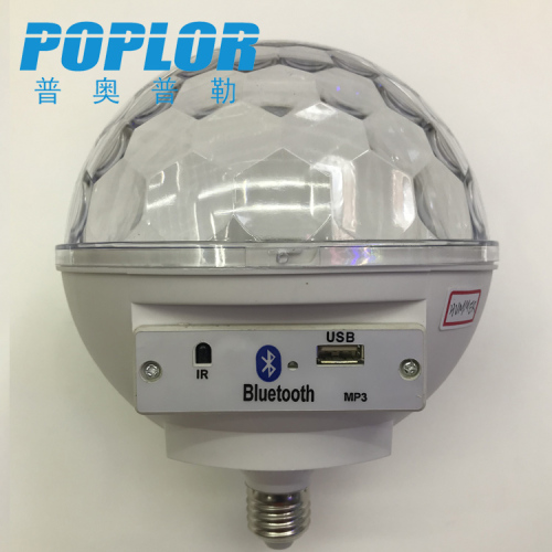led bluetooth audio stage light rgb color crystal magic ball starry light 220v plug-in u disk play