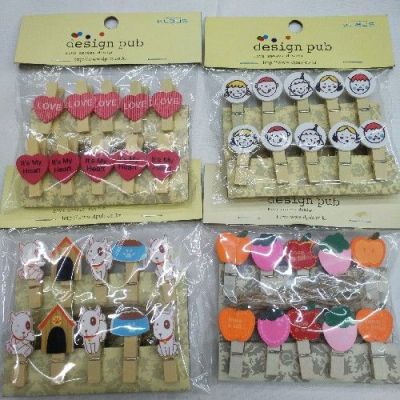 All kinds of cartoon wood clip, message clip, photo clip, decorative clip, etc