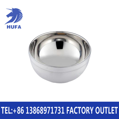 Double-Layer Stainless Steel Bowl Double-Layer Heat Insulation Stainless Steel Sanding Bowl Heat Insulation Anti-Scald