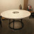 Hangzhou hotpot restaurant tables and chairs marble table custom-made black cast iron feet 4 people table