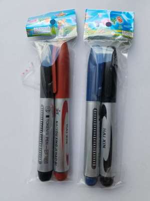 In Stock Direct Selling Can't Wipe off Marking Pen Black Marker Pen Oily Marking Pen 2 Bags Marking Pen