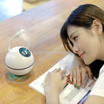 Space ball humidifier USB large capacity humidifier spray can charge small fans