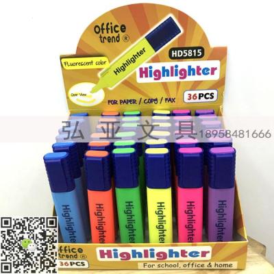 A highlighter - a highlighter - a non - luminous pen with a key marker