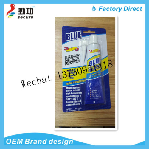 3+3 blue sealant pad-free glue car engine high temperature resistant flat sealing glue