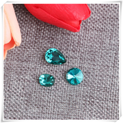 Modern fashion accessories accessories acrylic jewelry crystal round blue green