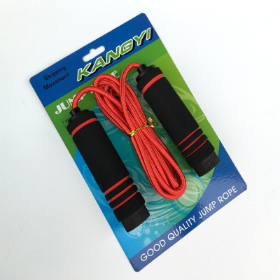 Factory Direct Sales Suction Card Bearing Sponge Skipping Rope Adjustable Length Adult Fitness Special Promotional Gifts