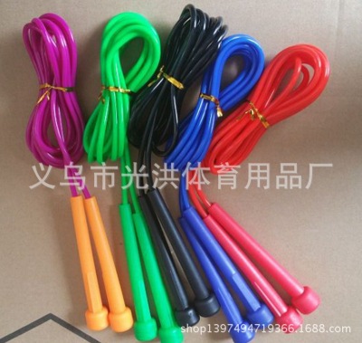 Factory Direct Sales Small Long Handle Skipping Rope Long and Thick Fitness Foreign Trade Export Special Skipping Rope Portable