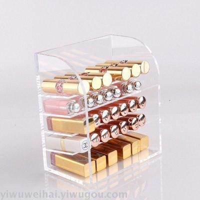Five layers acrylic cosmetic perfume bottle display stand