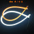 LED light atmosphere lighting car sun lights with yellow light steering double colored eyebrow wheel lights