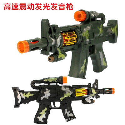 Manufacturer direct sale music toy gun flash gun children simulation voice gun metz scan gun