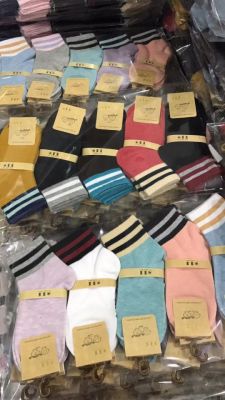 Yiwu children's socks wholesale rainbow classic double bar children's socks pure cotton children's socks