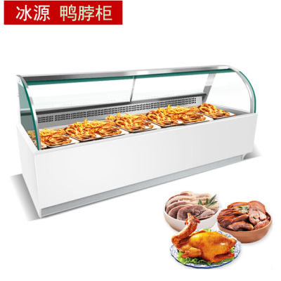 2 m super long duck neck cabinet marble deli cabinet brine preservation cabinet deli cabinet luxury style air cooling