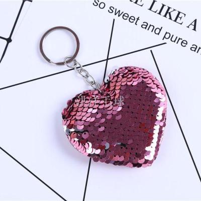 Manufacturers direct clothing accessories love sequins key chain accessories