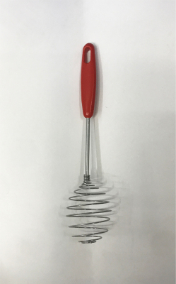 Large and medium size plastic handle electroplated spring egg beater