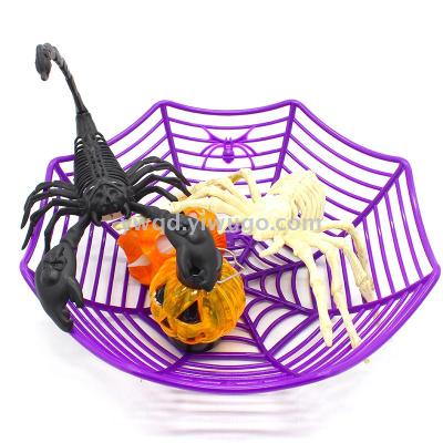 Halloween Fruit Basket Spider Web Sweet Blue Ghost Festival Supplies Halloween Candy Container Halloween Fruit Basket