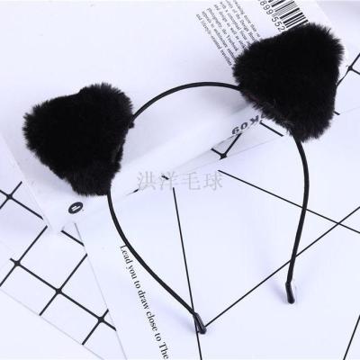 South Korea cute cat ear hair hoop rabbit ear hair clip remote headband hair accessories manufacturers direct