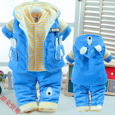 Red mud rabbit with cotton-padded clothes in winter for baby of 2018