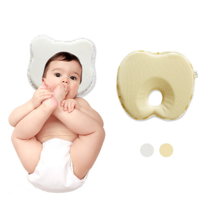 Baby shape pillow apple bear pillow anti-deflect head sponge breathable type