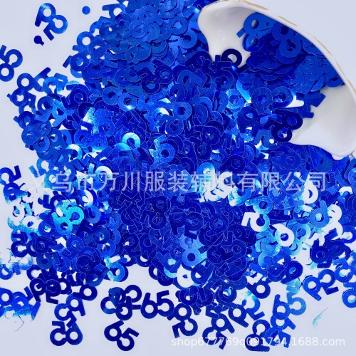 factory direct sales all kinds of digital pvc sequins blue 65 plastic sequins mixed color diy beads accessories sequins accessories