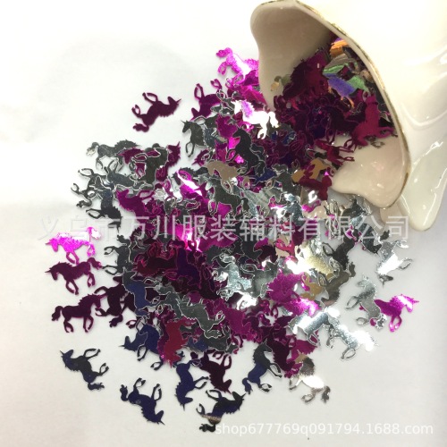 new purple unicorn silver bottom beads plastic beads animal horse pvc sequins craft jewelry clothing accessories accessories