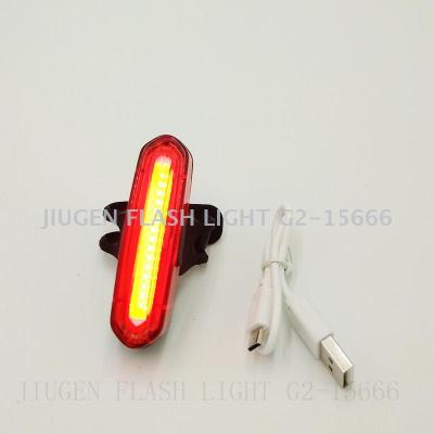 Durable torch aqy-096 COB white + red bicycle tail light