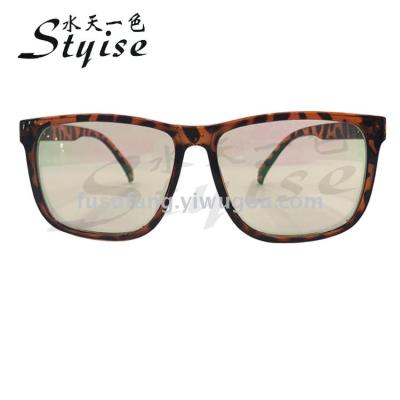 Fashionable joker lens leopard grain big frame glasses can match myopic lens 4115