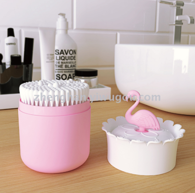 Flamingo cotton swab Nordic family living room cotton swab toothpick simple cute toothpick box