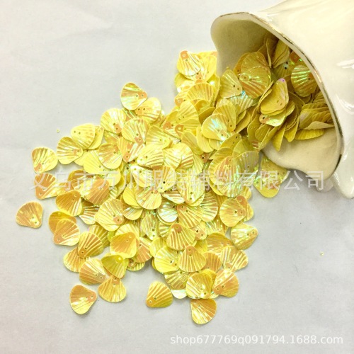 Pendant Shell Milky Magic Color PVC Plastic Sequins Yellow Embroidered Beads Earrings Ornament Clothing Accessories Accessories