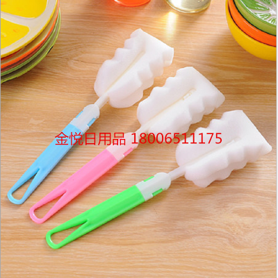 Extended handle does not hurt the hand strong decontamination sponge cup brush removable brush bottle brush pot brush