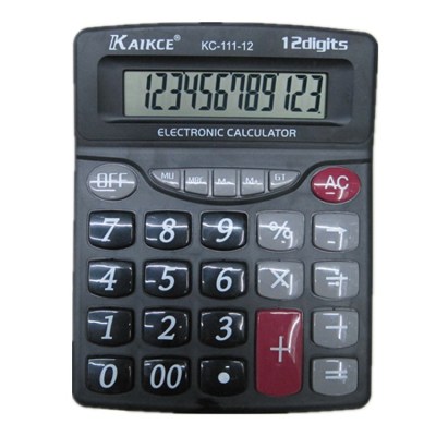 Factory Supply Financial Office Computer Large Screen Display 12-Digit Calculator Kc-111