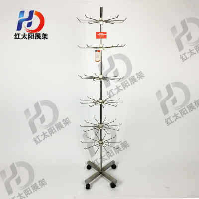 Factory direct sales floor display rack jewelry rack six - layer electroplating rack jewelry rotation rack. A large number of spot
