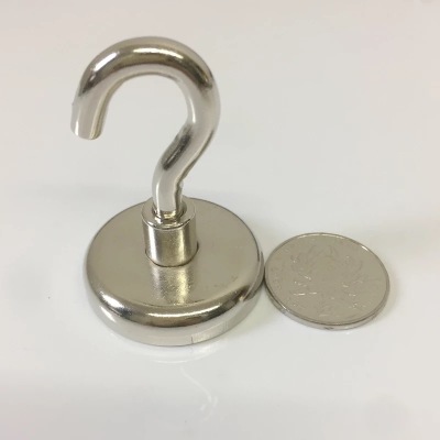 A strong magnet magnetic hook 16mm diameter round strong magnet sucker with iron salvage