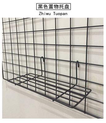 Customized Nordic simple iron art grid photo wall black and white hanging basket creative DIY background wall hanging bracket
