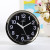 Fashion Simple Electroplating Frame Black and White Digital Surface round Lazy Bedside Alarm Clock Children Household Decoration Clock