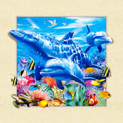 Factory direct 5D wholesale 3D paintings lovely swim, strong three-dimensional feeling
