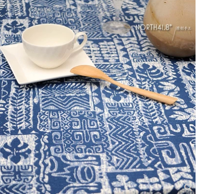 Japanese vintage cotton and hemp table cloth Chinese literary tablecloth cover cloth tea table cloth custom-made