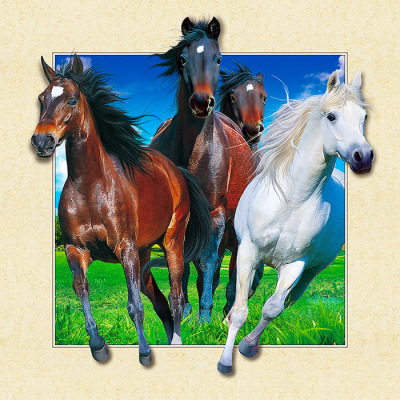 Factory direct sale 5D 3D painting wholesale 3D painting,3D horse, the success of welcome to sample customization
